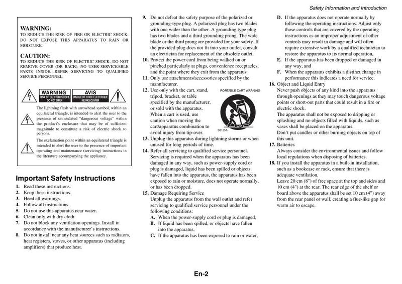 Integra DTR204OM Audio/Video Receiver Operating Manual