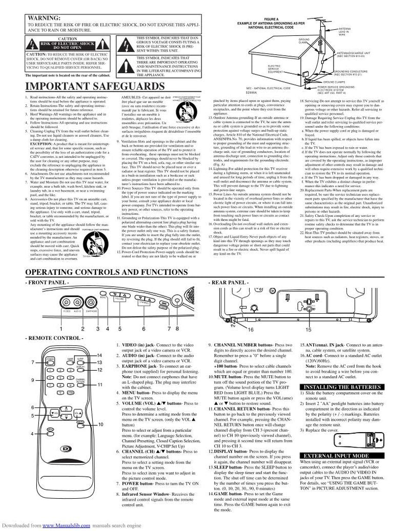 Durabrand DWT1304 TV Operating Manual