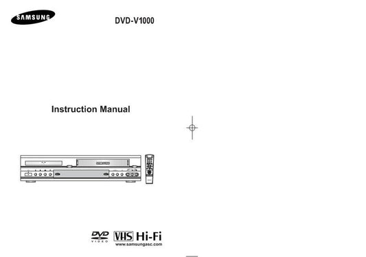 Samsung DVD1000 DVD Player Operating Manual