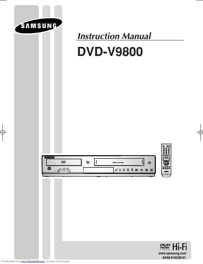 Samsung DVDV9800 DVD/VCR Combo Player Operating Manual