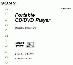 Sony DVPFX1021 RMTD163A TV/DVD Combo Operating Manual