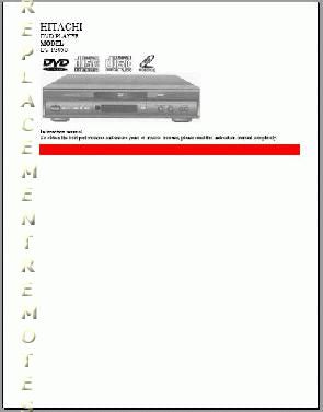 Hitachi DVP305U DVD Player Operating Manual