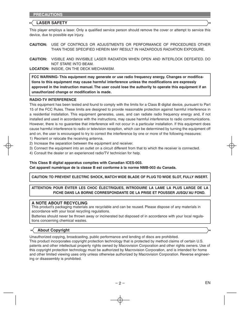 Hitachi DVP733U DVD Player Operating Manual