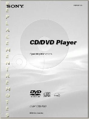 Sony DVPCX870D DVD Player Operating Manual