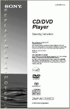 Sony DVPNC555CSOM DVD Player Operating Manual