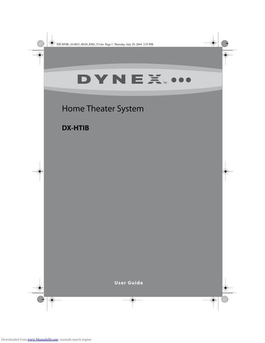 Dynex DXHTIB200W51CHDVDHOMETHEATERSYSTEMOM TV Operating Manual