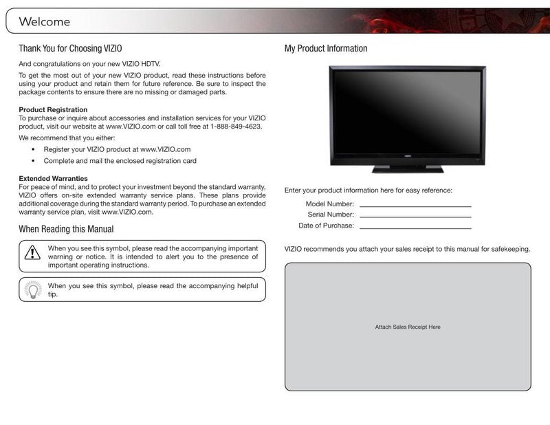 Vizio E422VL TV Operating Manual