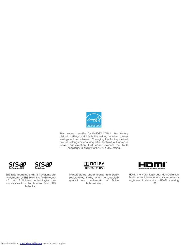 Vizio E552VL TV Operating Manual