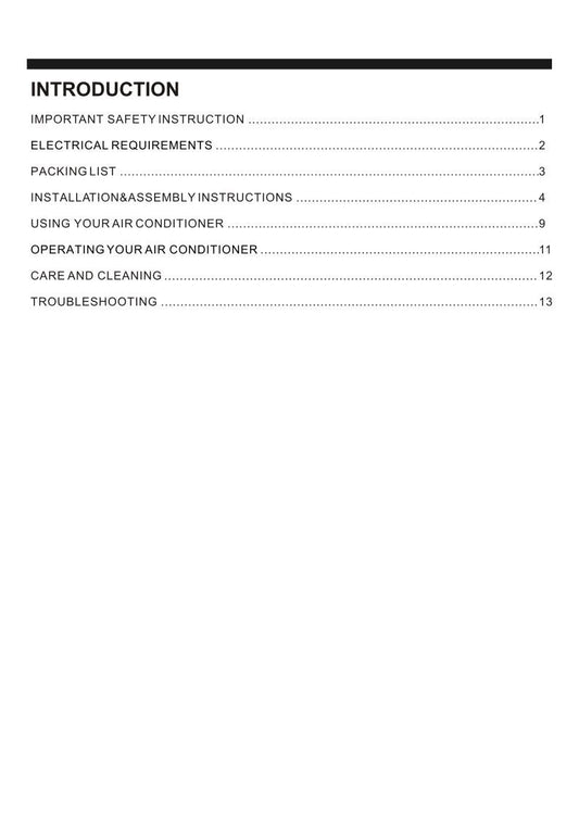 Emerson EARC12RE1 EARC10RE1 EARC8RE1 EARC6RE1 Quiet Kool Air Conditioner Unit Operating Manual