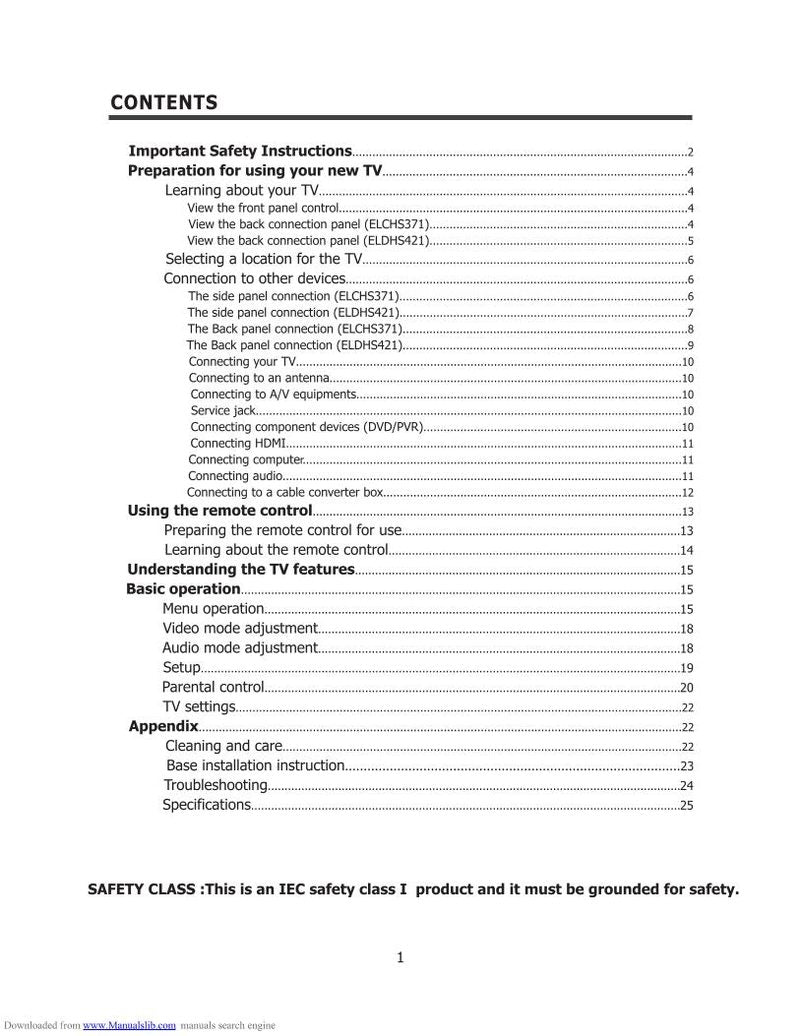 Element EN21645E1 TV Operating Manual