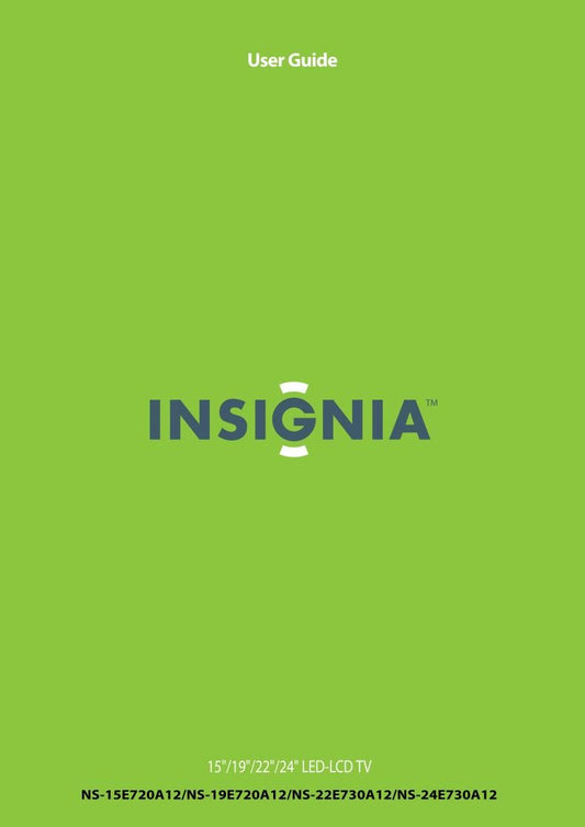 Insignia NS24 E 730A12OM TV Operating Manual