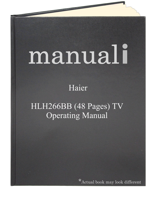 Haier HLH266BB (48 pages) TV Operating Manual