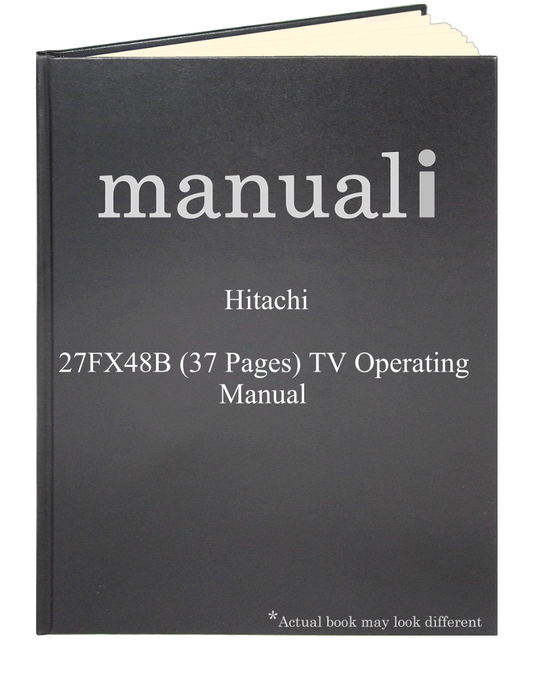 Hitachi 27FX48B (37 pages) TV Operating Manual