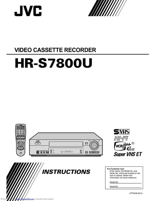 JVC HRS7800U Operating Manual