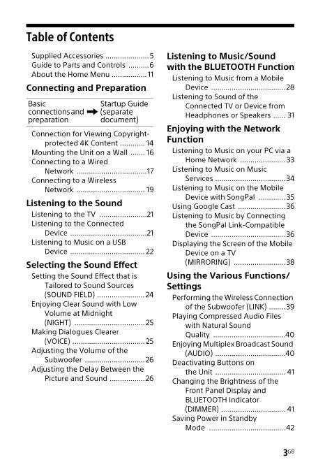 Sony HTCT790 Sound Bar System Operating Manual