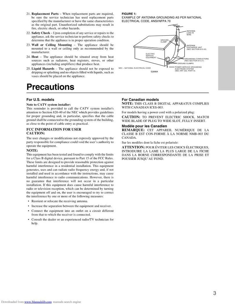 Onkyo HTR410 Audio/Video Receiver Operating Manual