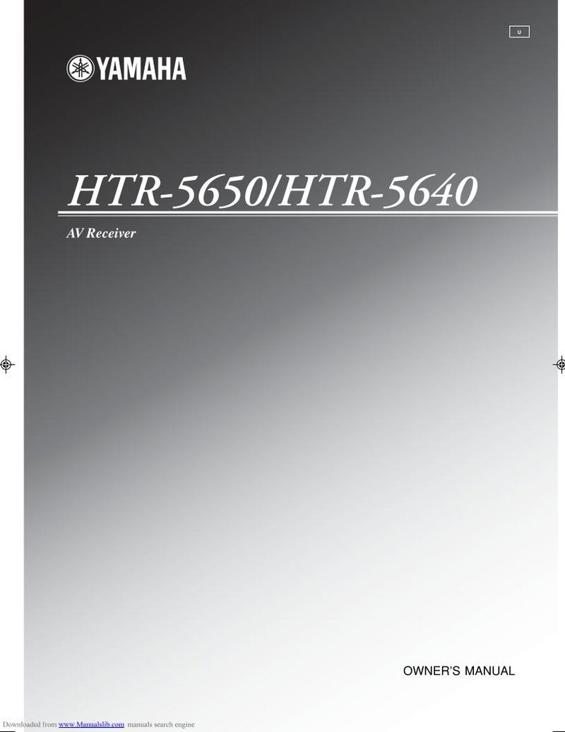 Yamaha HTR5640 HTR5640B HTR5640RDS Audio/Video Receiver Operating Manual