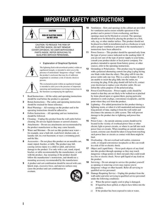 Yamaha HTR5950 Audio/Video Receiver Operating Manual