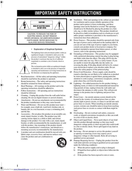 Yamaha HTR6090 Audio/Video Receiver Operating Manual