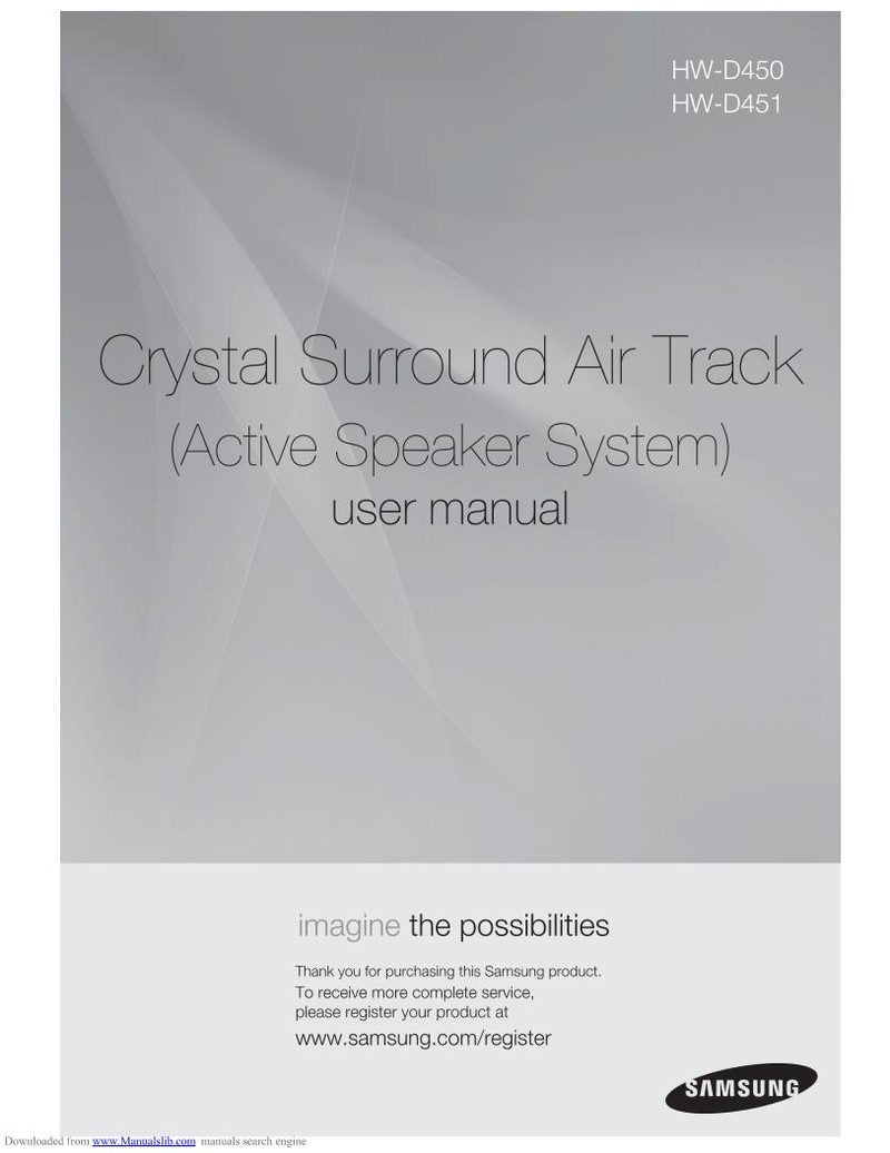 Samsung HWD450 Home Theater System Operating Manual