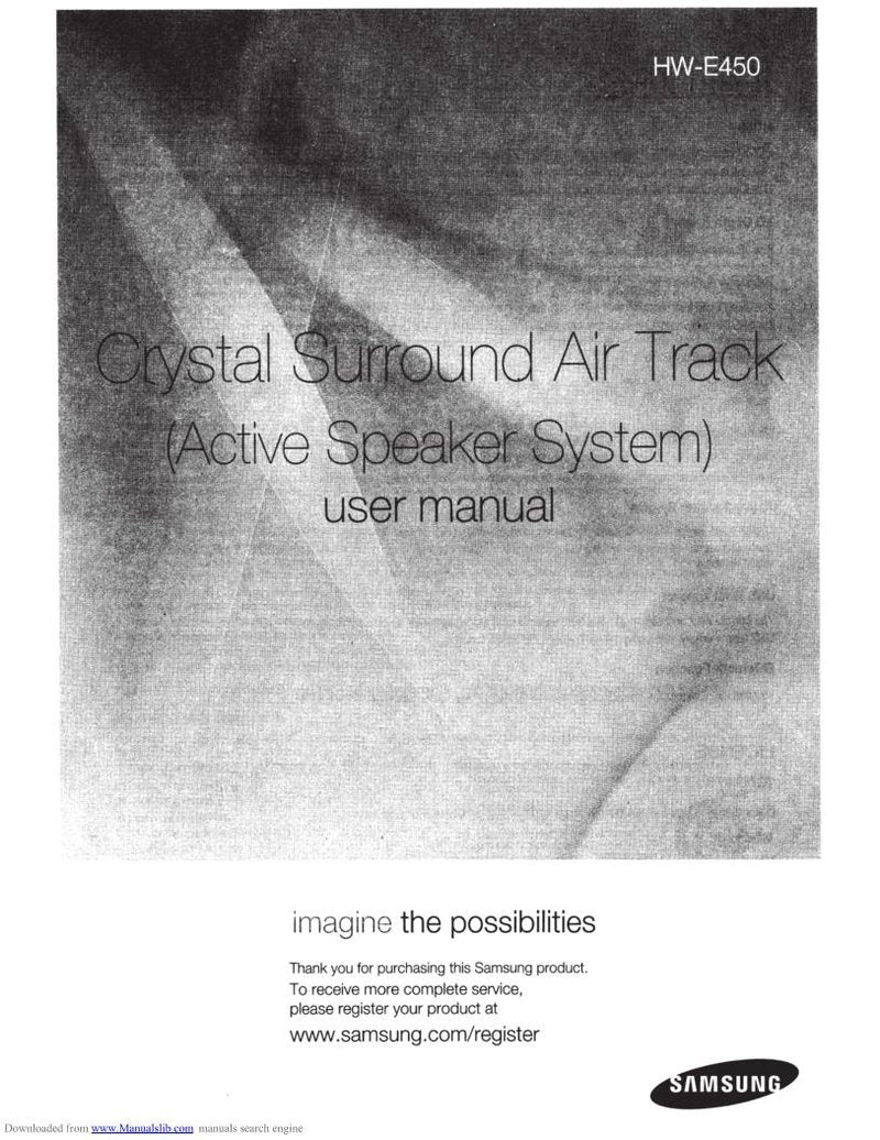 Samsung HWE450 Sound Bar System Operating Manual