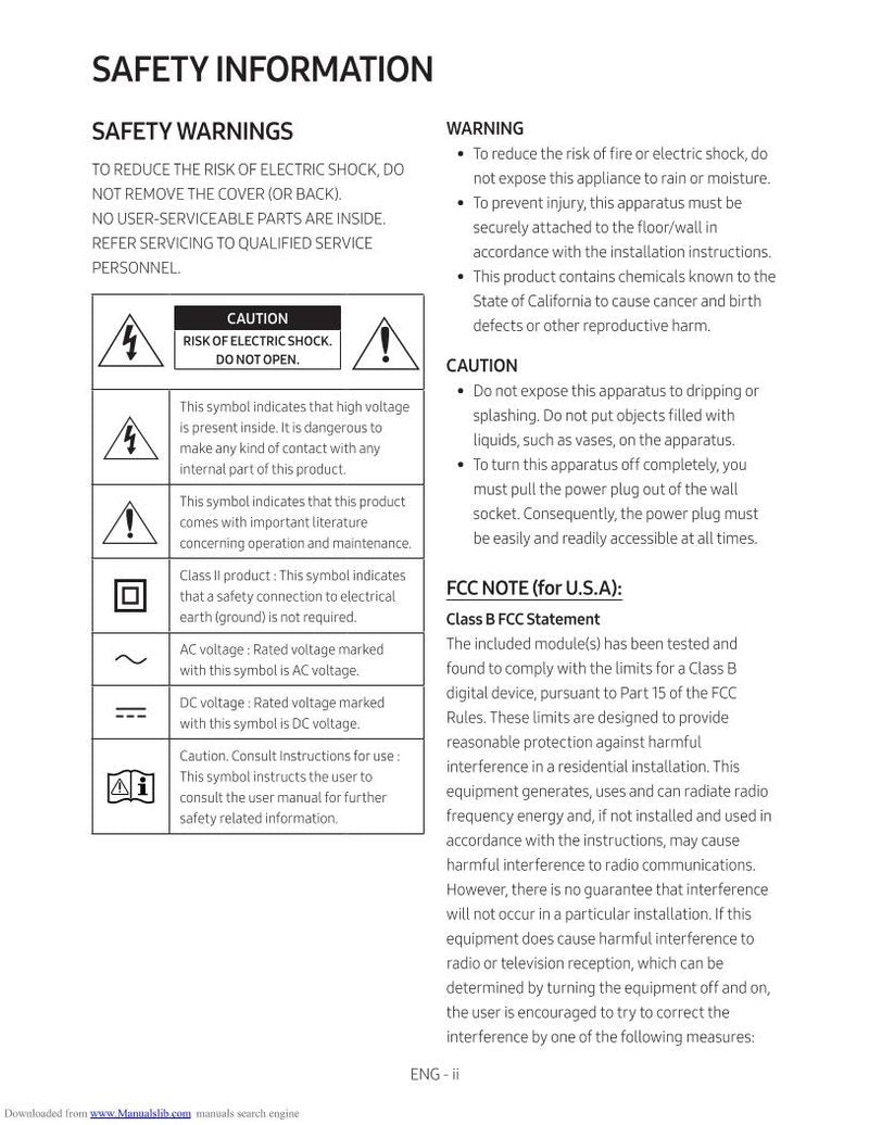 Samsung HWN400 Sound Bar System Operating Manual