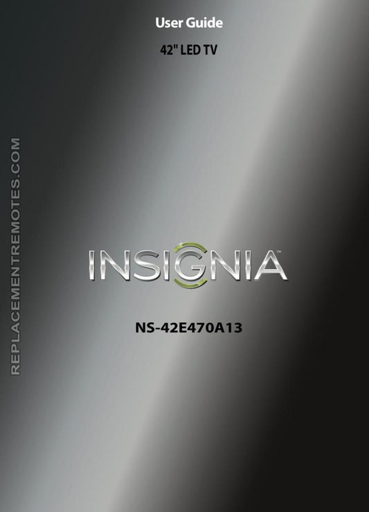 Insignia NS42 E 470A13 TV Operating Manual