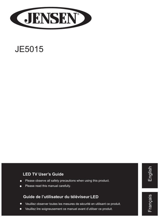 Jensen JE5015 TV/DVD Combo Operating Manual