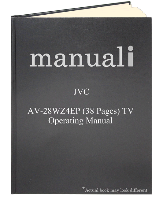 JVC AV-28WZ4EP (38 pages) TV Operating Manual