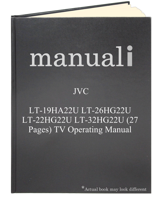 JVC LT-19HA22U LT-26HG22U LT-22HG22U LT-32HG22U (27 pages) TV Operating Manual