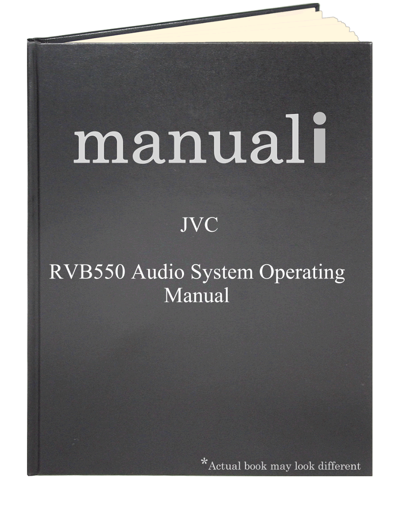 JVC RVB550 Audio System Operating Manual