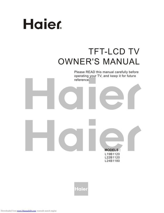 Haier L19 B 1120 TV Operating Manual