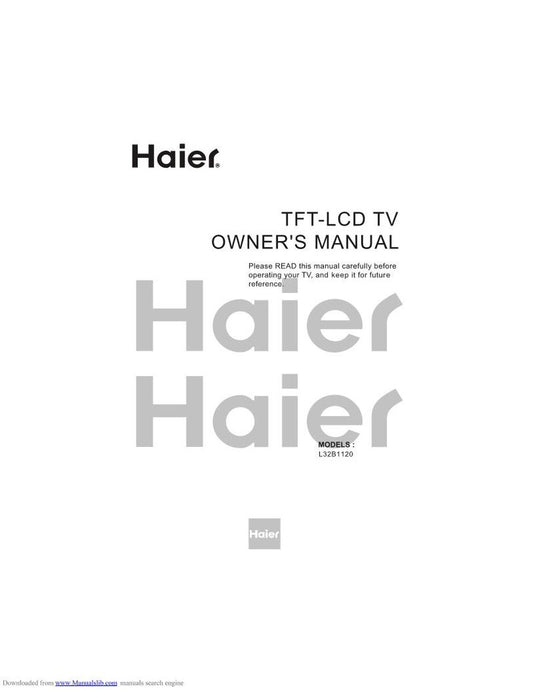 Haier L32 B 1120 1120A TV Operating Manual