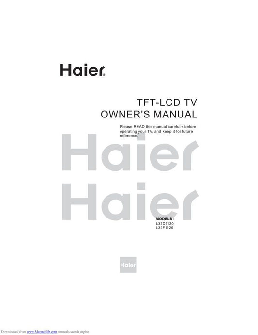 Haier L32 D 1120 TV Operating Manual