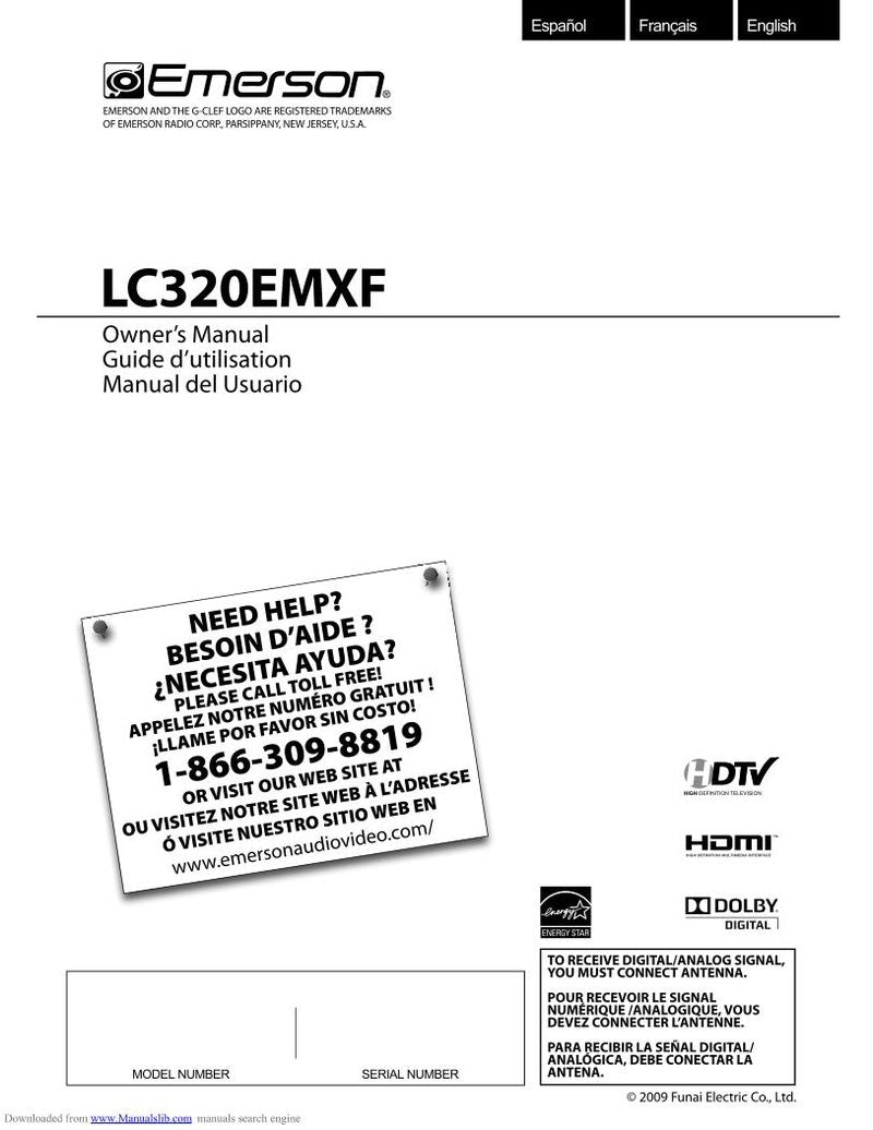 Funai LC320EMXF TV Operating Manual