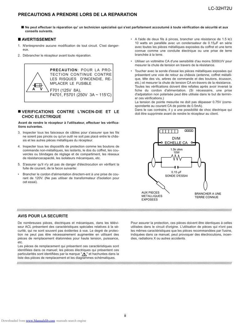 Sharp LC32HT2U TV Operating Manual