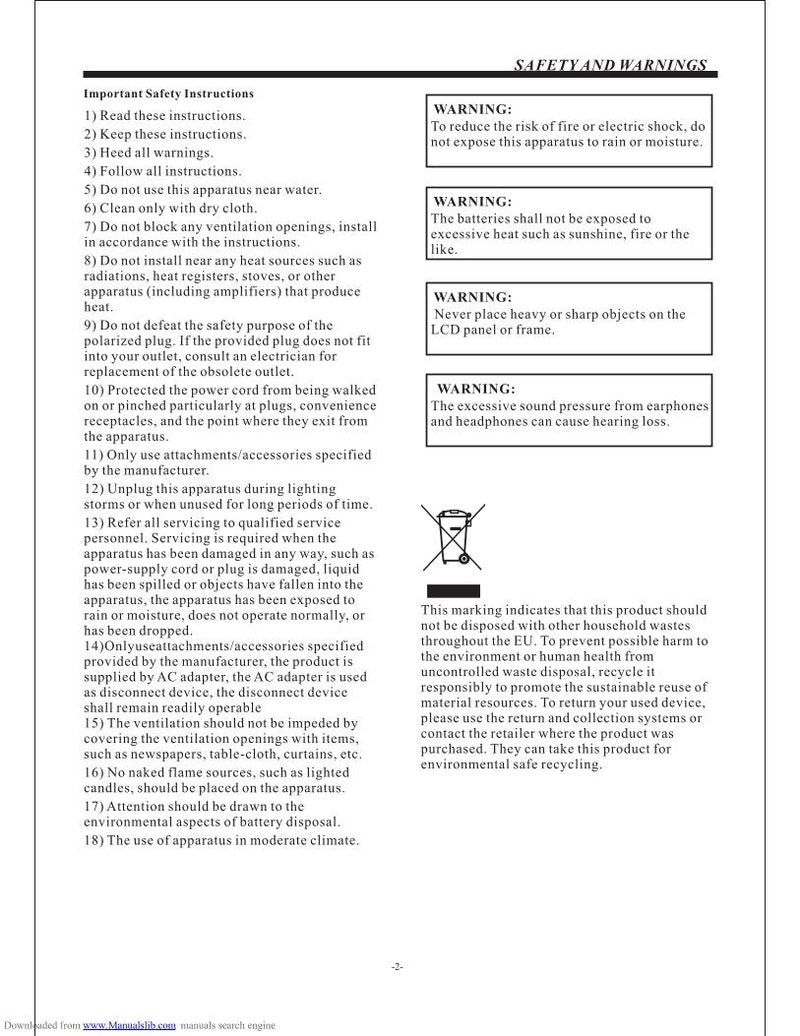 Viore LED22VF50 TV Operating Manual