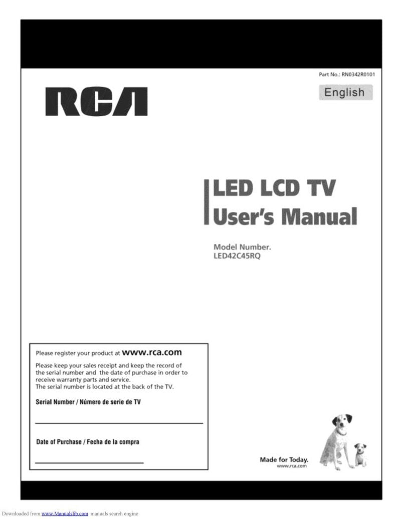 RCA LED42C45RQD TV Operating Manual