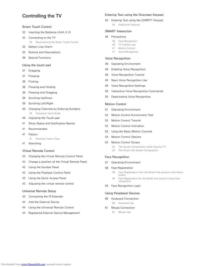 Samsung UN65F7100AFXZA TV Operating Manual