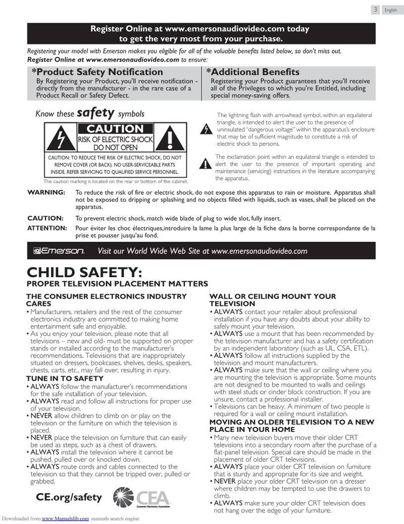 Magnavox lf501 em 5f TV Operating Manual