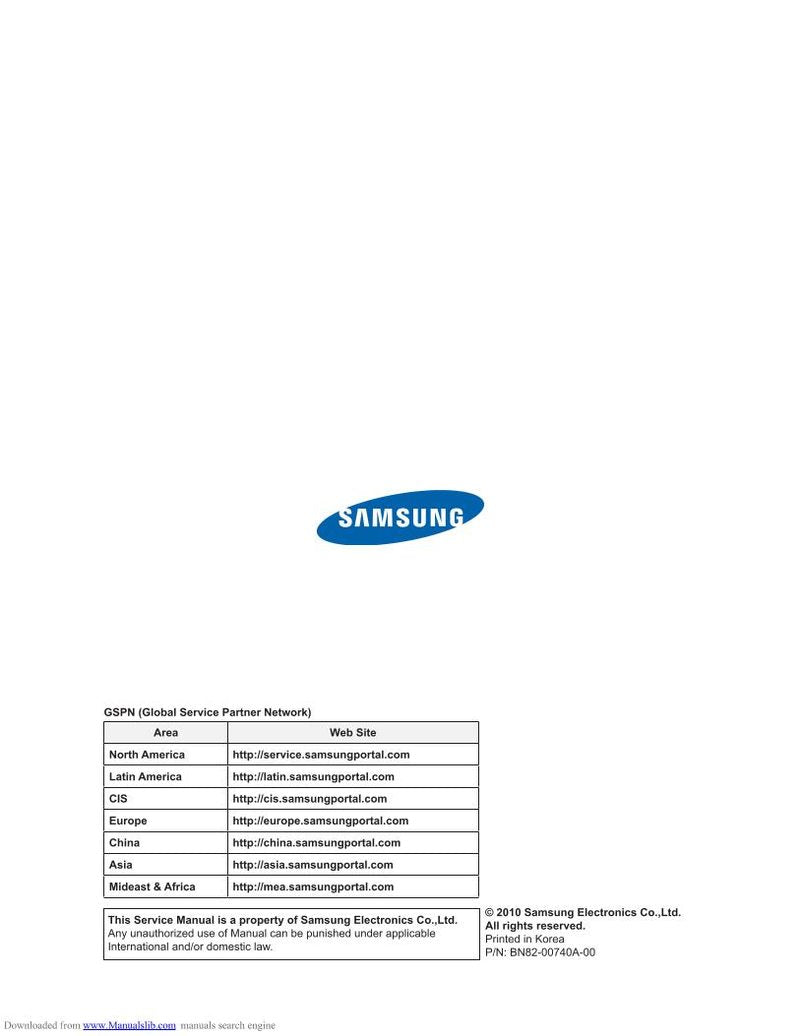 Samsung LN32C350D1D TV Operating Manual