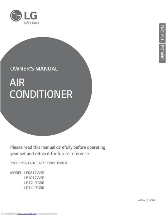 LG LP1417 GSR Air Conditioner Unit Operating Manual