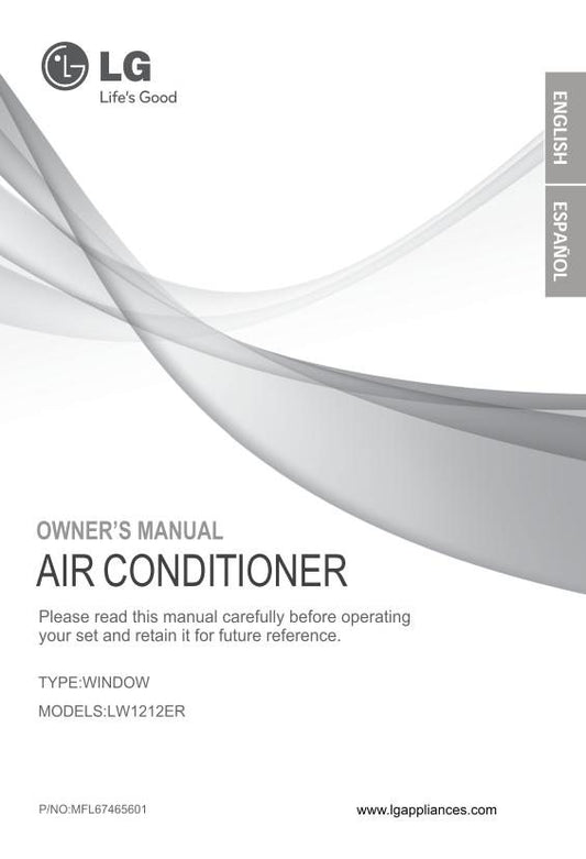 LG LW1212 ER Air Conditioner Unit Operating Manual