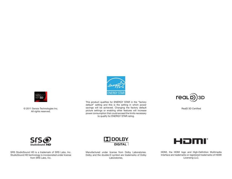 Vizio M3D420SR M3D421SR M3D460SR TV Operating Manual