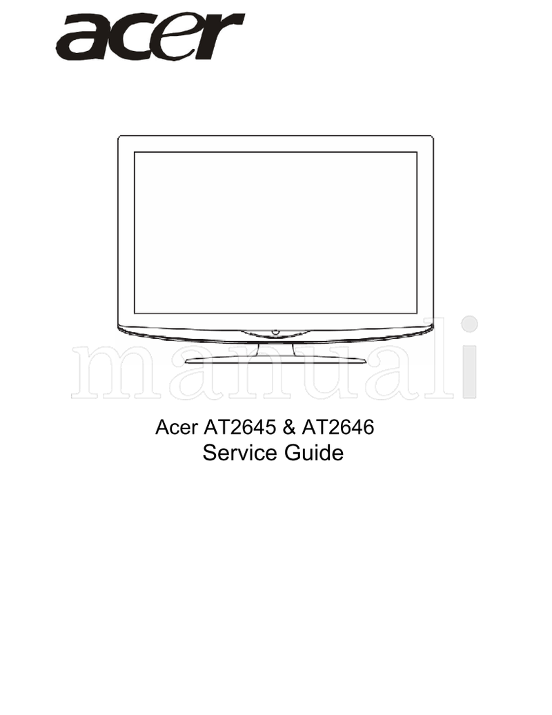 Acer AT2645 AT2646 (70 pages) TV Service Manual