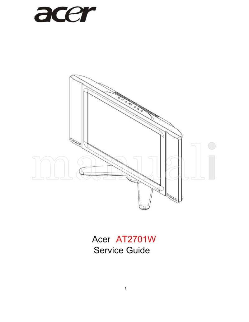 Acer AT2701W (63 pages) TV Service Manual