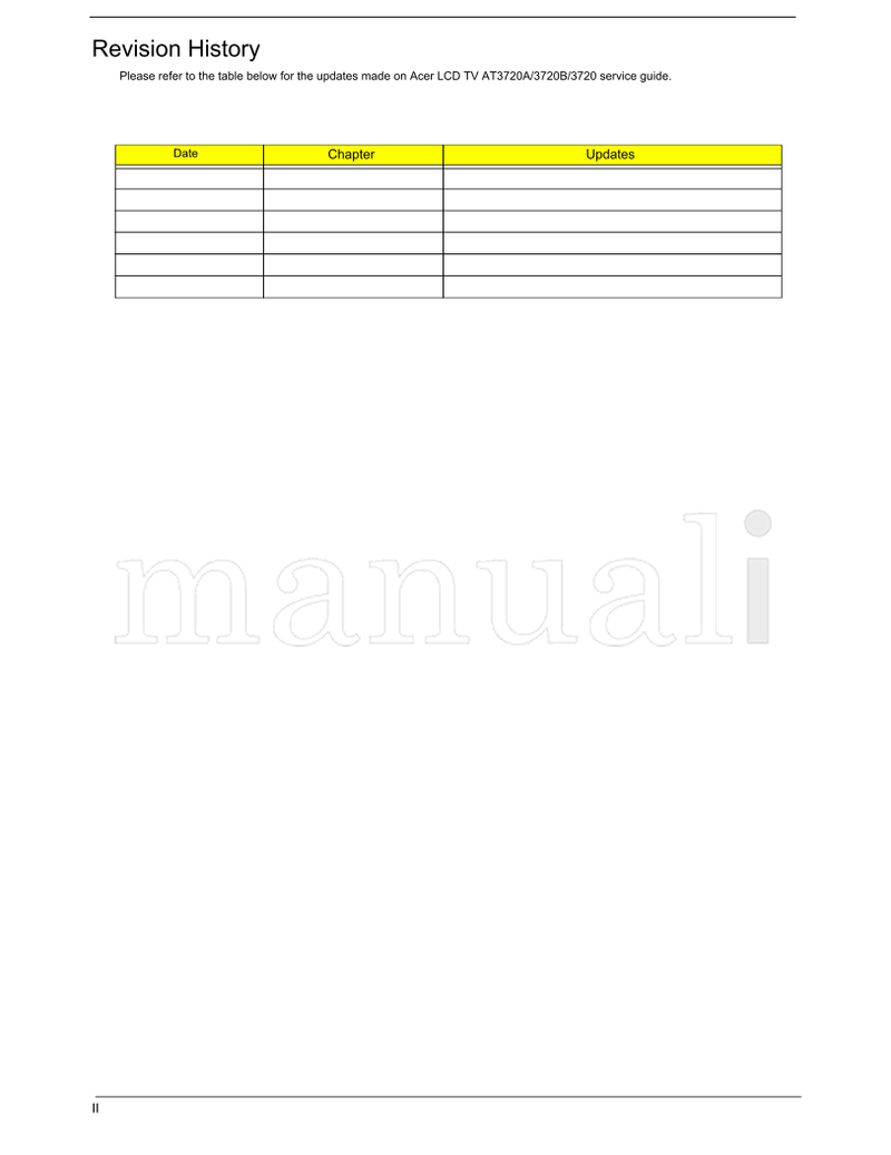Acer AT3720A 3720B (73 pages) TV Service Manual
