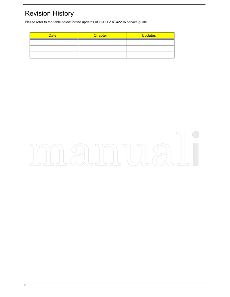 Acer AT4220A (78 pages) TV Service Manual