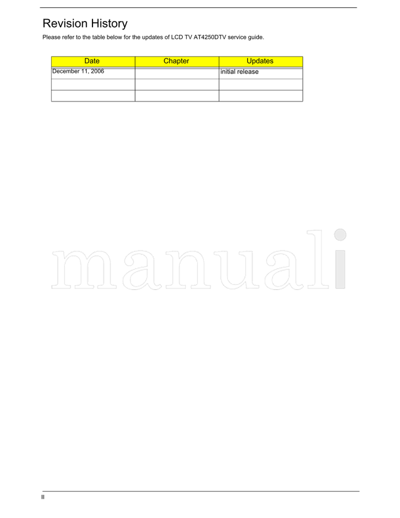 Acer AT4250DTV (90 pages) TV Service Manual