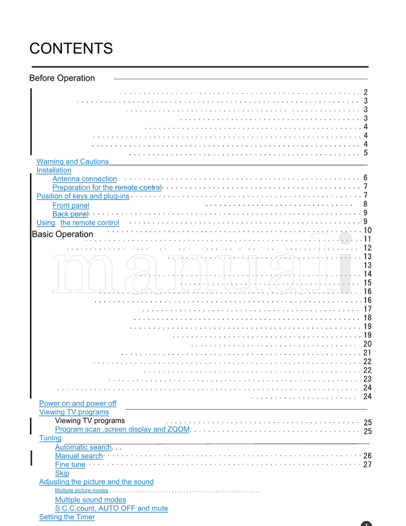 Haier 21F9K 21T3A 21F3A 21T9D 21F9D 21TA1-BG (29 pages) TV Operating Manual